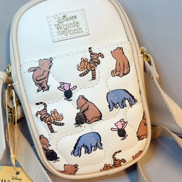 Disney Winnie the Pooh Crossbody Bag and Cell Holder
- White and Beige - Picture 2 of 10
